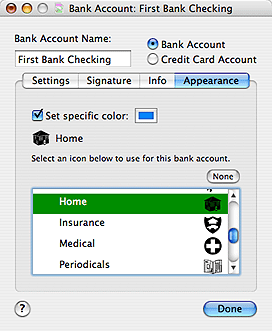 Fourth bank account info screen shot