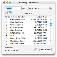 Currency Converter window