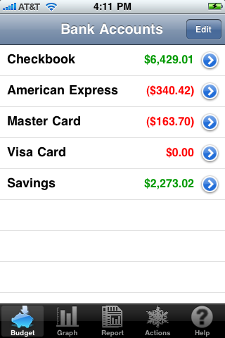 iPhone account screen screenshot.