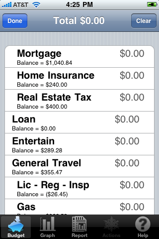 iPhone transaction split screen screenshot.