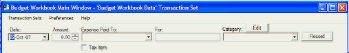 Transaction Entry
